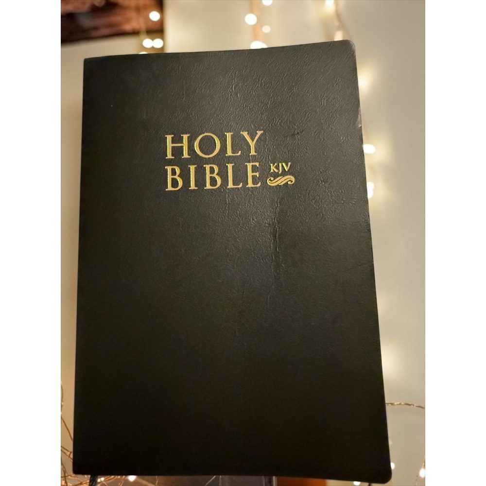 KJV Holy Bible Old and New Testaments Black Gold Lettering One Million Words LLC